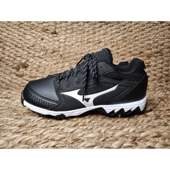 New! Mizuno 9-Spike Swift 6 Black White Women’s SOFTBALL Cleats Size 8 MSRP $90 - Picture 1 of 12